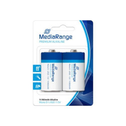 MediaRange Premium Alkaline Batteries, Mono D|LR20|1.5V, Pack 2