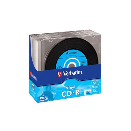 100 Pack Ridata Black CD-R 48X 700MB 80Min Digital Vinyl Surface Black  Bottom Blank Media Recordable Disc