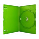Pack 50 Amaray 14mm Caixa DVD para 1 disco with clips, Verde Brillante
