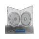 Pack 50 Amaray DVD Case for 2 disc, 14mm, with clips, transparente
