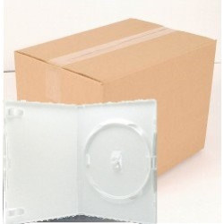 Pack 50 Amaray DVD Case for 1 disc, 14mm, with clips, white