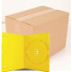 Pack 50 Amaray 14mm Caixa DVD para 1 disco with clips, Amarilla
