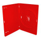 Pack 50 Amaray 14mm Caixa DVD para 1 disco with clips, Rojo