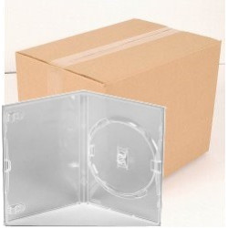 Pack 50 Amaray DVD Case for 1 disc, 14mm, with clips, transparente