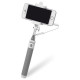 MediaRange Universal Selfie-Stick for Smartphones, with cable, white/grey