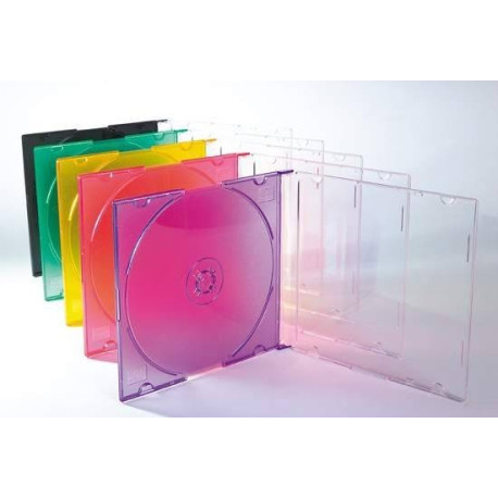 MediaRange CD Soft Slimcase for 1 disc, 5mm, assorted colors, Pack 20