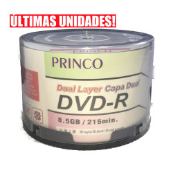 DVD-R Dual Layer 8.5GB Princo 8X - Pack 50