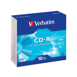 Verbatim CD-R 700MB 52X EXTRA PROTECTION SURFACE Slimcase Pack 10