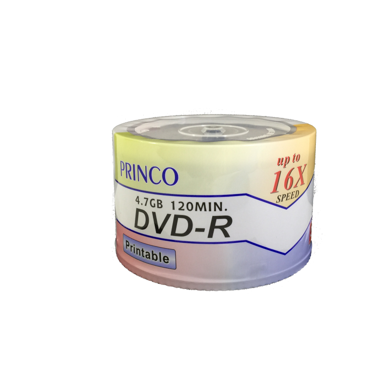 DVD-R Princo Fullface Printable 16X - Pack 50 - DVD.pt