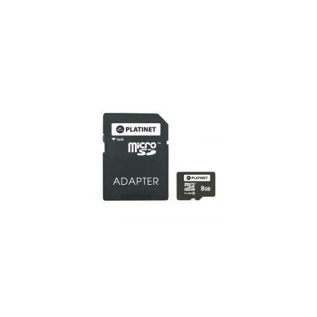 Platinet Micro SDHC 8GB Clase 10 + Adaptador SD