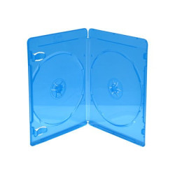 BD caja para 2 disco, 7mm, Azul, Pack 50