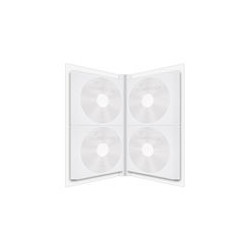 MediaRange Folder for 48 discs, with writeable index, transparent/white