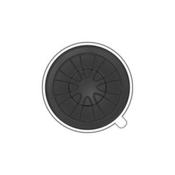 MediaRange Disc hub center for 1 disc, adhesive-backed, Black, Pack 100
