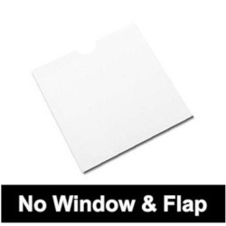 Cardboard Sleeves for CD|DVD|BD without flap, without window, white, Pack 50