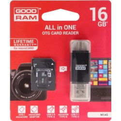 Micro SDHC Goodram 16GB Class10 UHS + Adaptador + Pen Type C