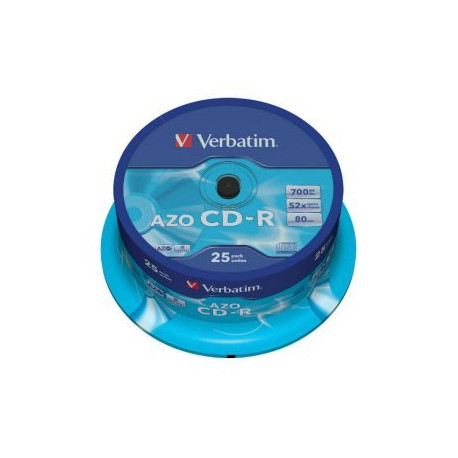 Verbatim CD-R AZO 700MB 52X CRYSTAL SURFACE Cake 25