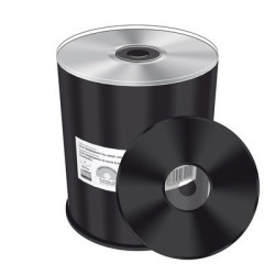 CD-R Mediarange 52x Silver Thermal Printable 100 uds (Preto)