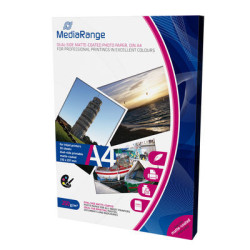 MediaRange DIN A4 Photo Paper for inkjet printers, dual-side matte-coated, 250g, 50 sheets