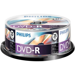 Philips DVD-R 4,7GB 16x Cakebox (25 unidades)