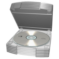 Estuche conectable CD DVD - Pack 10 Transparente