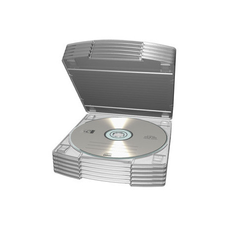Caixa CD DVD Acoplável - Pack 10 Transparente