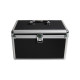MediaRange Media storage case for 300 discs, aluminum look, with hanging sleeves, silver