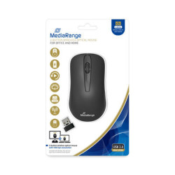 MediaRange 3-button wireless optical mouse, Rato Preto