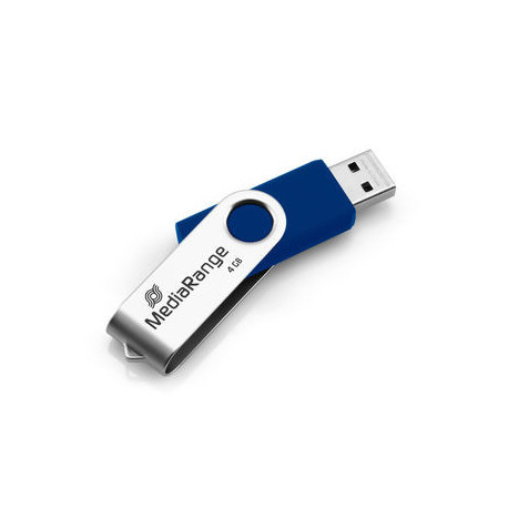 MediaRange USB Flash Drive, 4GB Azul