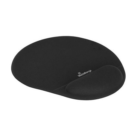 MediaRange Ergonomic mouse pad with gel wrist support, black