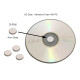 CD hard Foam dot, white, Pack 100