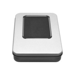 Aluminum storage box for USB flash drives, 115 x 85 x 22mm, silver