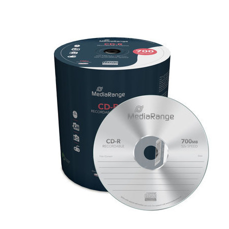 MediaRange CD-R 700MB 80min 52x speed, Cake 100