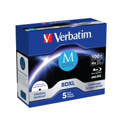 Verbatim M-DISC BD-R XL 100GB 4X INKJET PRINTABLE Jewelcase