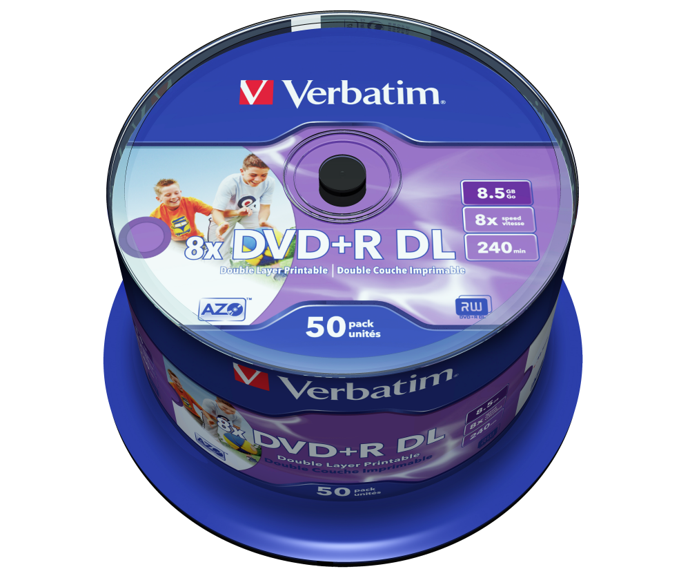 DVD+R DL vierge Verbatim 43703 50 pc(s) 8.5 GB 240 min imprimable