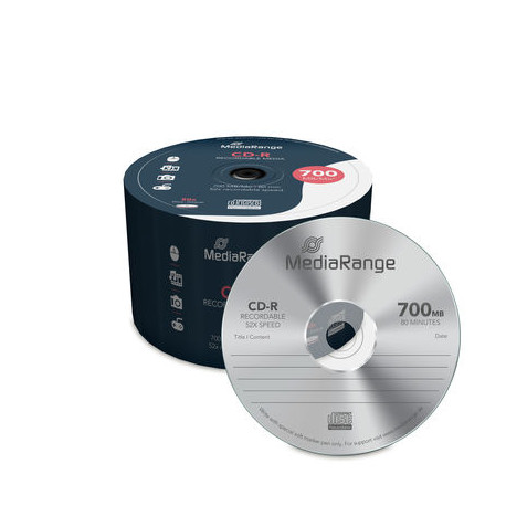 MediaRange CD-R 700MB 80min 52x speed, Cake 50