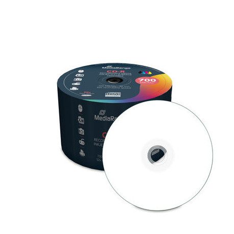 CD-R 52x Printable Mediarange 700MB, FF, Cake 50