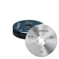 MediaRange Regravável BD-RE 25GB 2x speed, rewritable, Cake 10