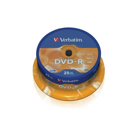 Verbatim DVD-R AZO 4.7GB 16X MATT SILVER SURFACE Cake 25