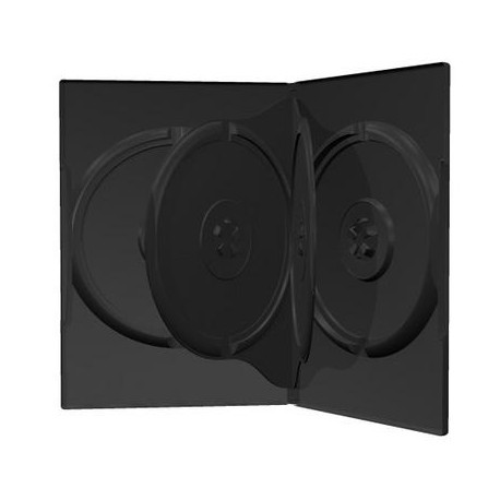 Estuche DVD 4 Discos 14mm negro MediaRange