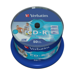 CD-R 52x FF Printable Verbatim AZO NON-ID Cake 50 pcs