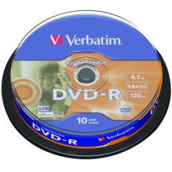 Verbatim DVD-R AZO 4.7GB 16X LIGHTSCRIBE SURFACE VERSION 1.2 Cake 10