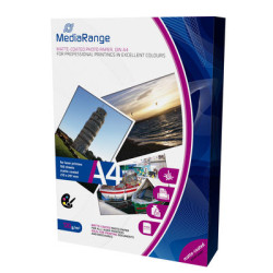 MediaRange DIN A4 Photo Paper for laser printers, matte-coated, 120g, 100 sheets