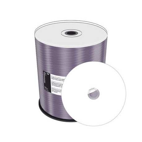 Prof. Line DVD-R 4.7GB 120min 16x, inkjet fullsurface printable, white, wide sputtered, Cake 100