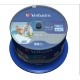 Verbatim BD-R HTL SINGLE LAYER DL+ 25GB 6X WIDE PRINTABLE SURFACE HARD COAT Cake 50