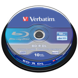 BD-R Verbatim 50GB 6x Whita Blue Surface Hard Coat- 10 uni