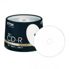 CD-R TDK 52x 80m Printable Pack 50 - DVD.pt