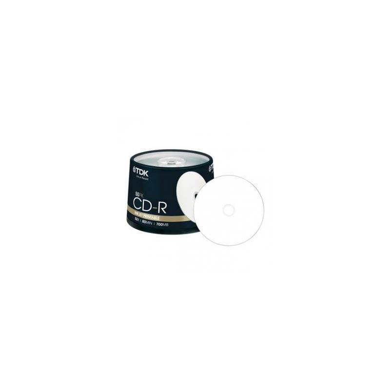 CD-R TDK 52x 80m Printable Pack 50 - DVD.pt