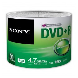 DVD+R Sony 4.7GB 50DPR47SB 16x Pack 50 .