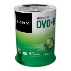DVD+R Sony 4.7GB|120min 16x Pack 100 .
