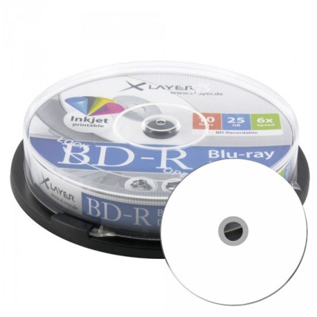 BD-R Xlayer 25GB Printable 4x Pack 10